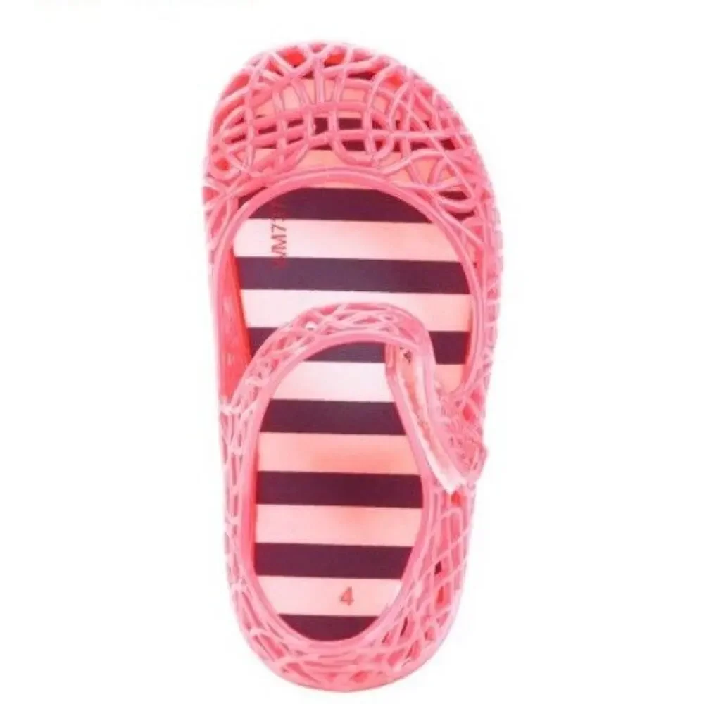 NEW Infant Baby Girls Mary Jane Jelly Sandals Summer Shoes Coral‎ Size 4